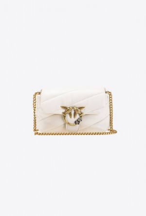 Pinko Baby Love Bag Puff Jewel Bílé Bílé Zlaté | SN-PKO32646