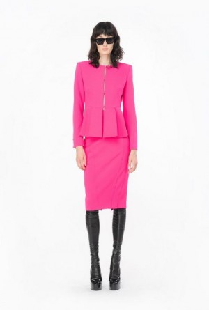 Pinko Calf-length Stretch Crepe Skirt Růžové | SN-PKO33932