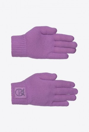 Pinko Cashmere Gloves Fialové | SN-PKO34403