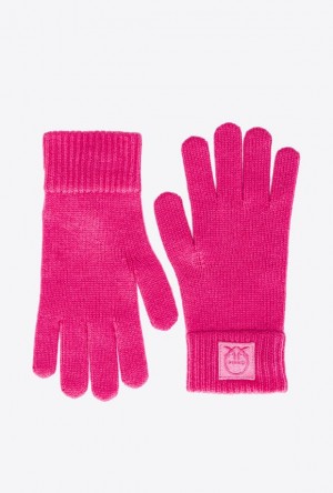 Pinko Cashmere Gloves Růžové | SN-PKO34401