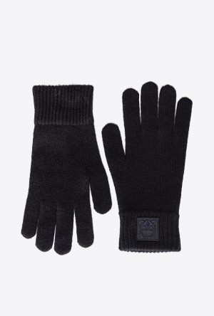 Pinko Cashmere Gloves Černé | SN-PKO34404