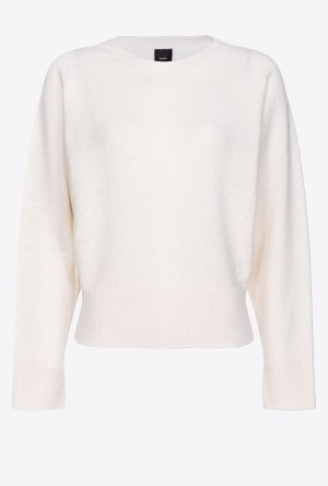 Pinko Cashmere-blend Pullover Bílé | SN-PKO33413