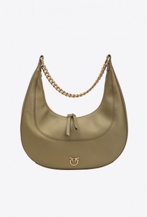 Pinko Classic Brioche Bag Hobo Zelene Zlaté | SN-PKO32632