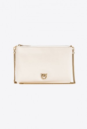 Pinko Classic Byty Love Bag Simply Bílé Bílé Zlaté | SN-PKO32392