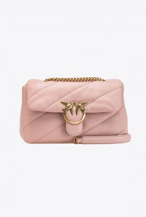 Pinko Classic Love Bag Puff Maxi Quilt Růžové Růžové Zlaté | SN-PKO32589