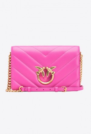 Pinko Classic Love Bag Click Big Chevron Zlaté | SN-PKO32326