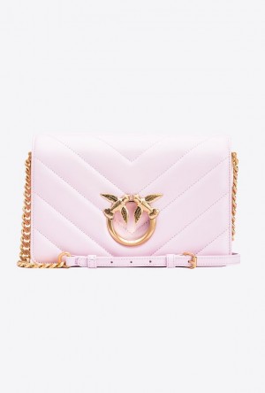 Pinko Classic Love Bag Click Big Chevron Zlaté | SN-PKO32374