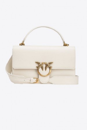 Pinko Classic Love Bag One Light Bílé Bílé Zlaté | SN-PKO32467