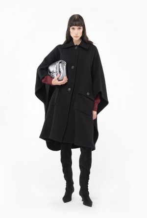 Pinko Cloth Cape Černé | SN-PKO33661