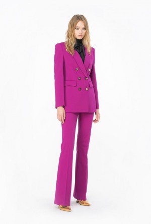 Pinko Double-breasted Full Milano Blazer Fialové | SN-PKO33921