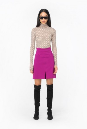 Pinko Full Milano Mini Skirt Fialové | SN-PKO33920