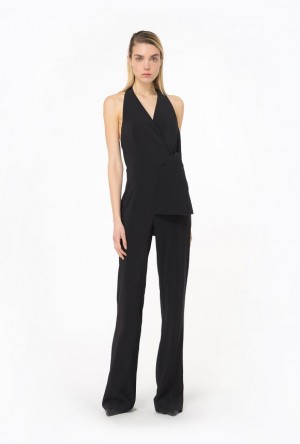 Pinko Halterneck Jumpsuit Černé | SN-PKO32979