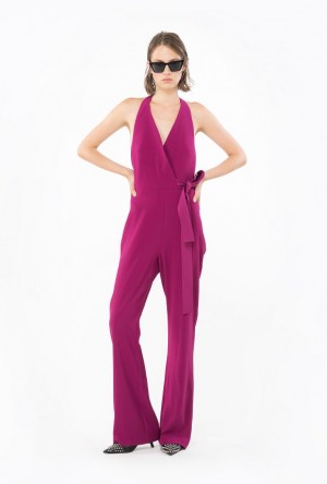 Pinko Jumpsuit With Contrasting Bow Fialové | SN-PKO33033