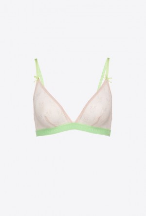 Pinko Krajkové Triangle Bra Růžové Zelene | SN-PKO34112