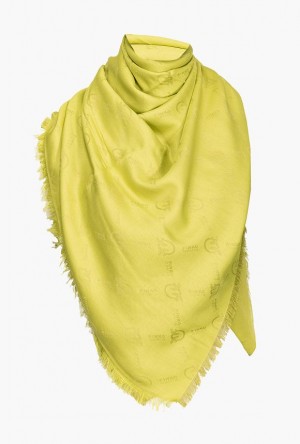 Pinko Large Monogram Scarf Světle Zelene Žluté | SN-PKO34384