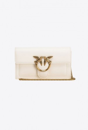 Pinko Love Bag One Wallet Simply Bílé Bílé Zlaté | SN-PKO34258