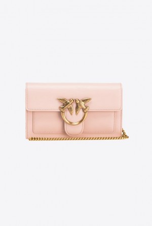 Pinko Love Bag One Wallet Simply Růžové Růžové Zlaté | SN-PKO34259