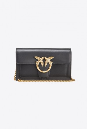 Pinko Love Bag One Wallet Simply Černé Zlaté | SN-PKO32454