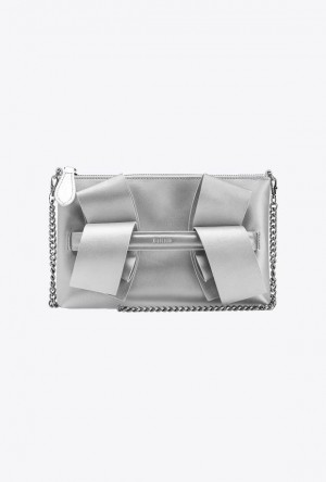 Pinko Metallic Aika Byty Bag Stříbrné Stříbrné | SN-PKO32873