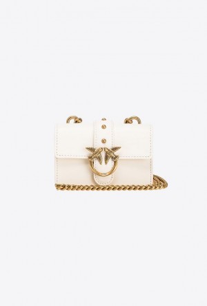 Pinko Micro Love Bag One Simply Bílé Bílé Zlaté | SN-PKO34319