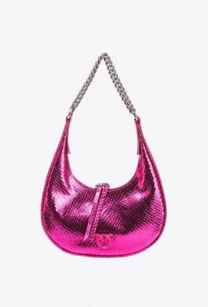 Pinko Mini Brioche Bag Hobo Růžové Stříbrné | SN-PKO32717