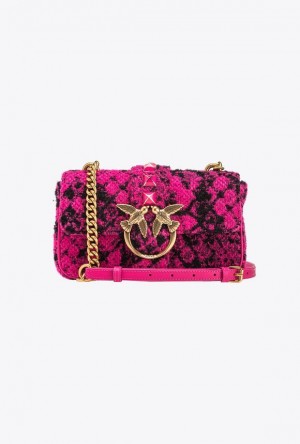 Pinko Mini Love Bag One In Snake Jacquard Černé Zlaté | SN-PKO32562