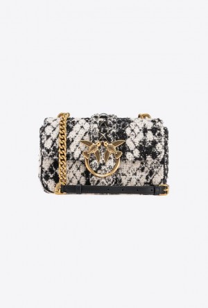 Pinko Mini Love Bag One In Snake Jacquard Bílé Černé Zlaté | SN-PKO32756