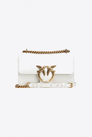 Pinko Mini Love Bag One Simply Bílé Bílé Zlaté | SN-PKO32531