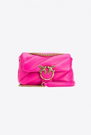 Pinko Mini Love Bag Puff Maxi Quilt Růžové Zlaté | SN-PKO32490