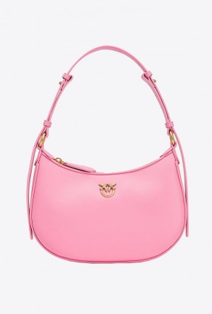 Pinko Mini Love Bag Half Moon Simply Blankyt Růžové Zlaté | SN-PKO32465