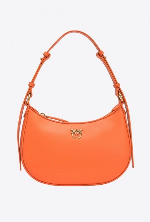 Pinko Mini Love Bag Half Moon Simply Oranžové Zlaté | SN-PKO32623