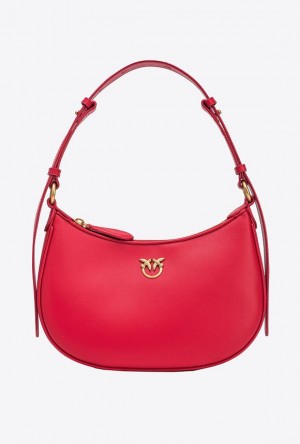 Pinko Mini Love Bag Half Moon Simply Červené | SN-PKO32624