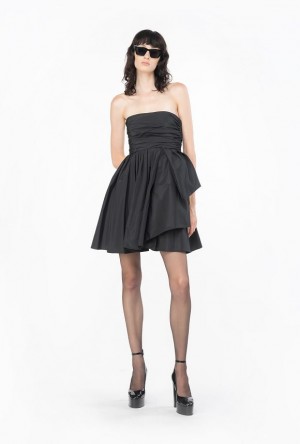 Pinko Mini Taffeta Šaty Černé | SN-PKO33053