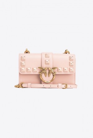 Pinko Mini Love Bag One Painted Studs Růžové Růžové Zlaté | SN-PKO32661