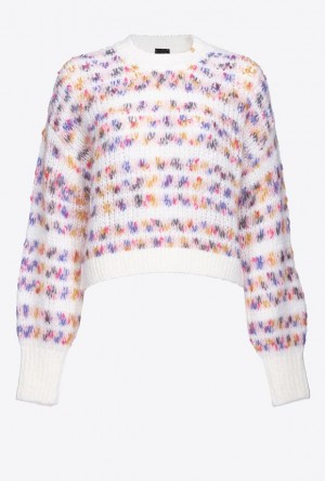 Pinko Multicoloured Vlna Svetrové Bílé Růžové Žluté | SN-PKO33399