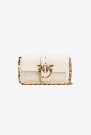 Pinko Pocket Love Bag One Simply Bílé Bílé Zlaté | SN-PKO32793