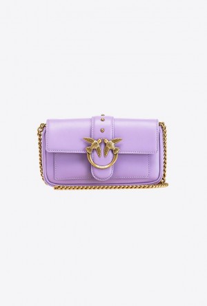 Pinko Pocket Love Bag One Simply Fialové Zlaté | SN-PKO32455