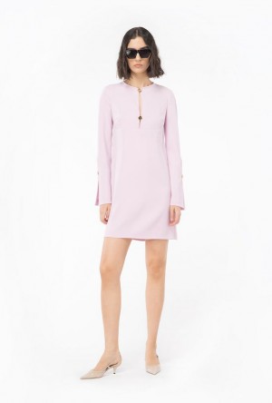 Pinko Stretch Crepe Mini Šaty Fialové | SN-PKO32980