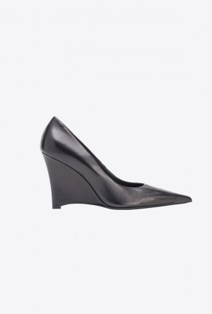 Pinko Wrapped Klínku Pumps Černé | SN-PKO34154