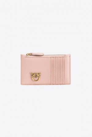 Pinko Zipped Card Holder Růžové Růžové Zlaté | SN-PKO34263