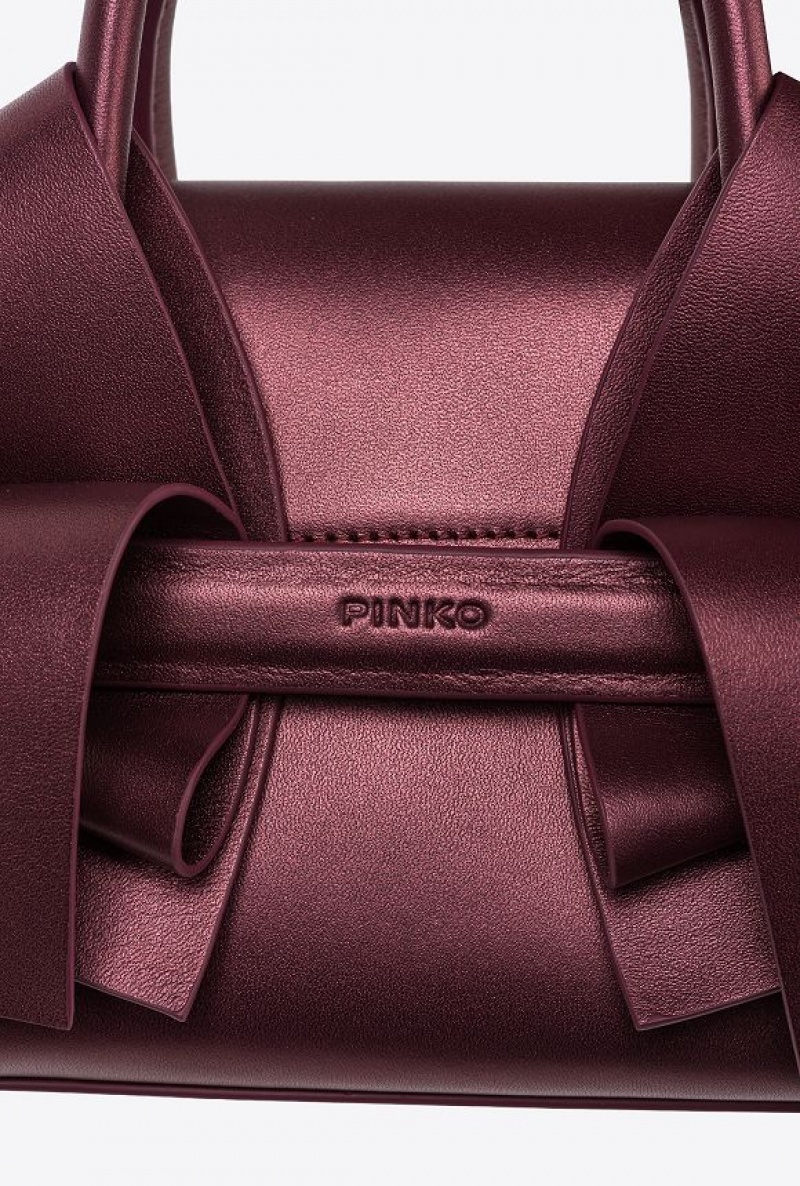 Pinko Aika Baby Purse In Pearly Læder Stříbrné | SN-PKO32851