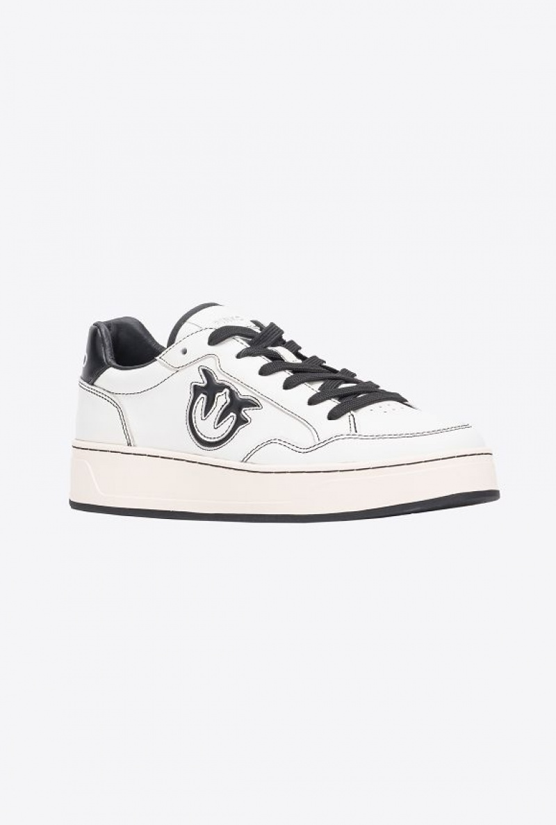 Pinko Basketball Sneakers With Logo Bílé Černé | SN-PKO34116