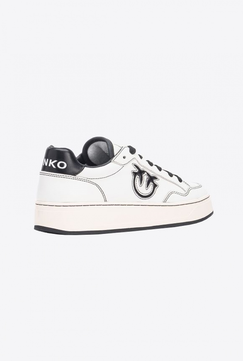 Pinko Basketball Sneakers With Logo Bílé Černé | SN-PKO34116