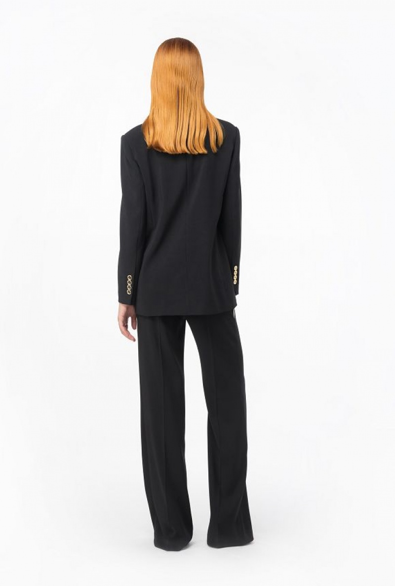 Pinko Blazer With Contrasting Detail Černé | SN-PKO33945