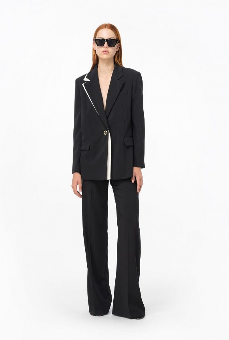 Pinko Blazer With Contrasting Detail Černé | SN-PKO33945