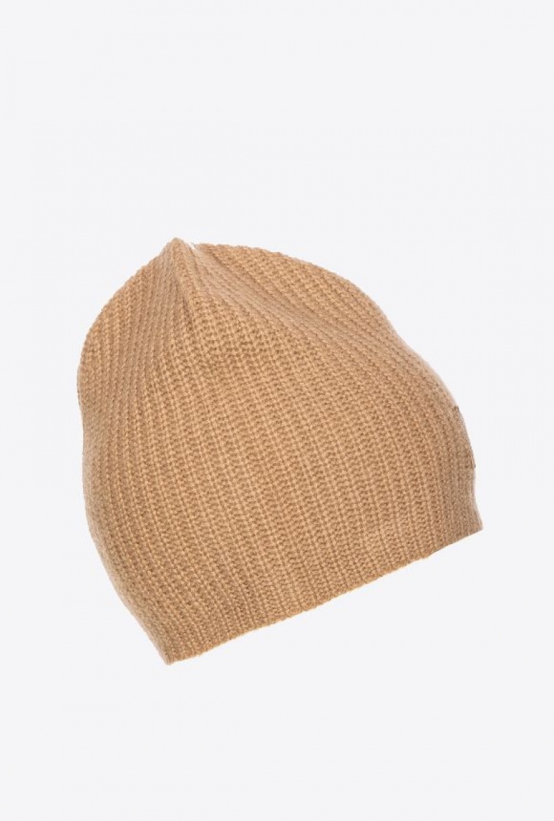 Pinko Cashmere Beanie Béžový Hnědé | SN-PKO34362