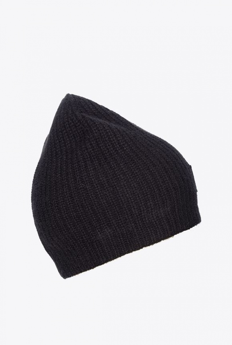 Pinko Cashmere Beanie Černé | SN-PKO34360