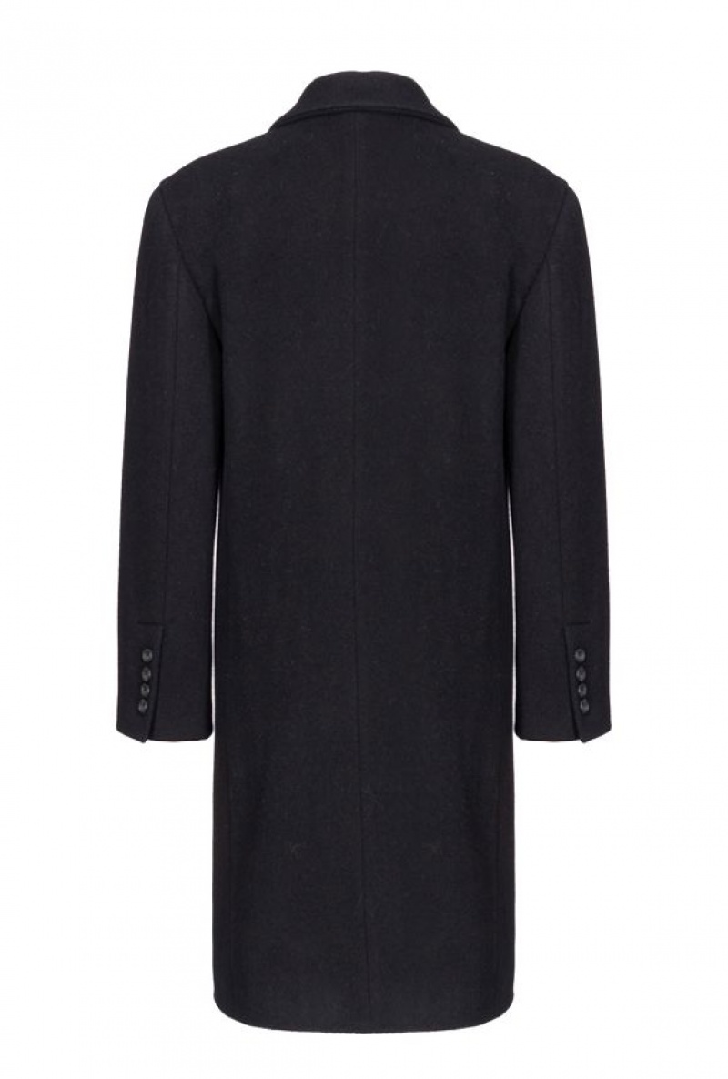 Pinko Cashmere-blend Cloth Coat Černé | SN-PKO33624