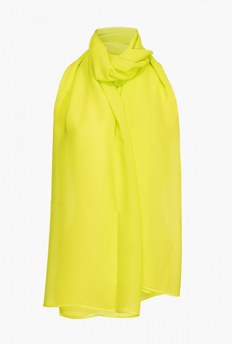 Pinko Chiffon Stole Světle Zelene Žluté | SN-PKO34383