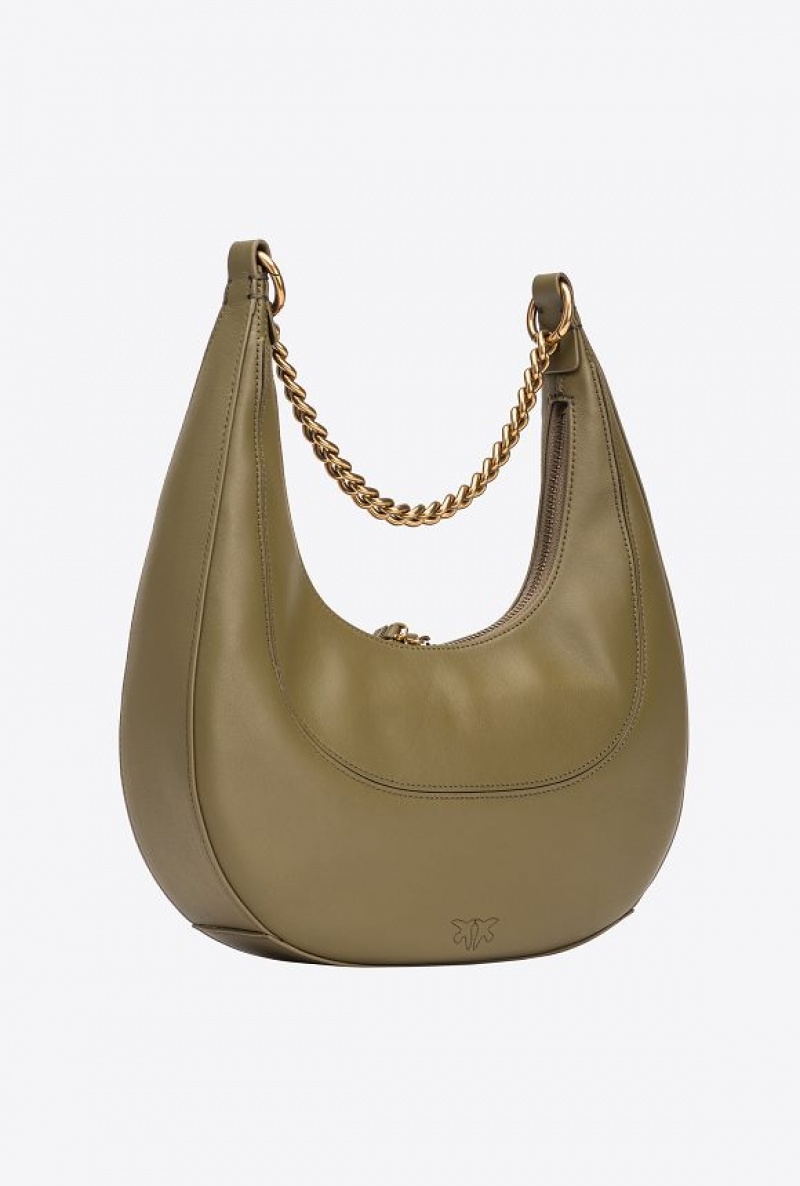 Pinko Classic Brioche Bag Hobo Zelene Zlaté | SN-PKO32632